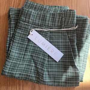 Lumiere Green Plaid Pants in Large